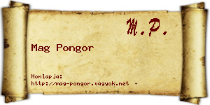 Mag Pongor névjegykártya